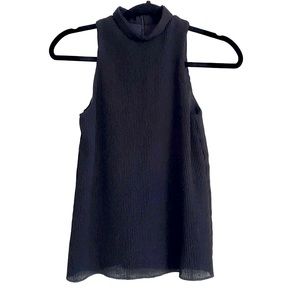 Drew Black Ribbed Top Sz XS